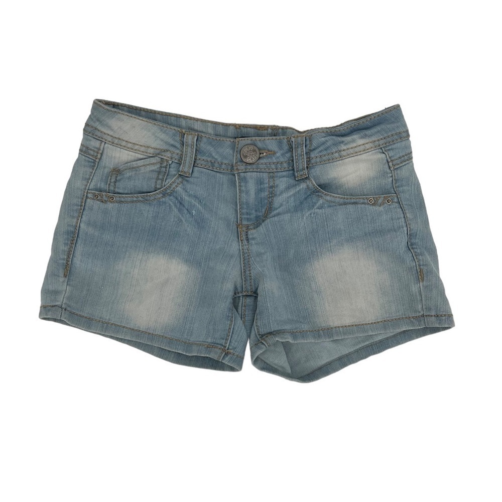 Sequin Hearts Denim Jean Shorts Size 0 Women’s
